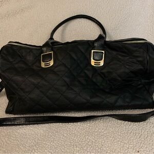 Steve Madden Extra Large Black Quilted Women's Travel Bag